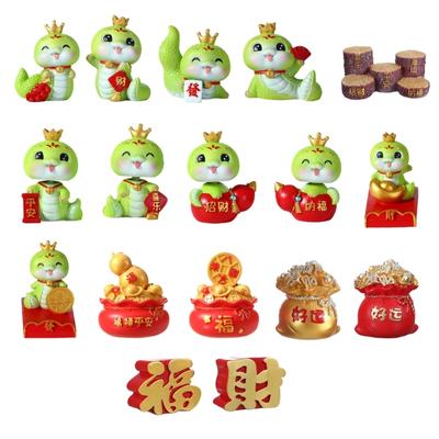 Luck Charm Snake Figurine Nodding Head Snake Statue Gift For Snake Year Enthusiasts Unique Decors Aesthetic Appeal