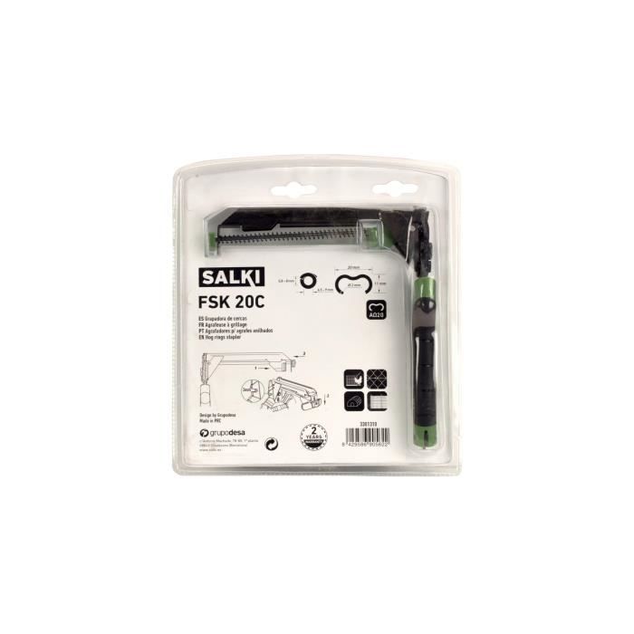 Klammerzange Omega 20 FSK20C SALKI - Ergonomischer Griff - Kompatibel mit Omega 20 und HR22 Klammern