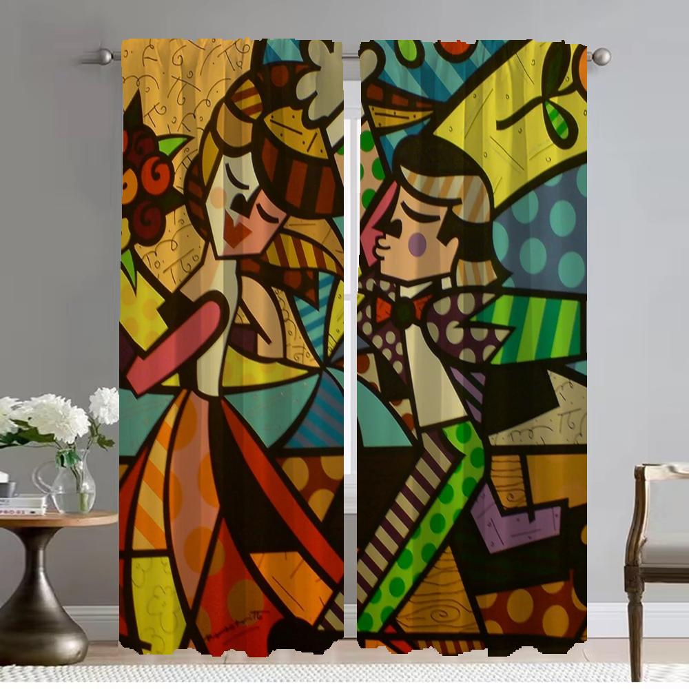 Britto Heminredningsgardiner för Vardagsrum Gardinavdelare Rullgardiner Halloween Dekoration Tyg för Sovrum Kök Mörkläggande