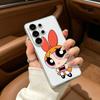 Cute The P-Powerpuff-es Cartoon Girls Clear Phone Case for Samsung S25, S24, S21, S22, S23, S30, Ultra, S20, Plus, FE, Lite