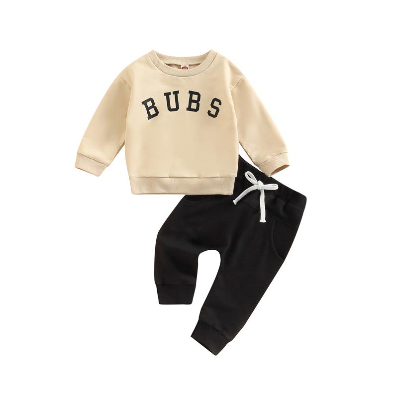 Autumn Baby Boys Clothes Sets Letter Print Long Sleeve Casual Sweatshirt+Pants 2pcs Toddler Clothes Sports Suit New