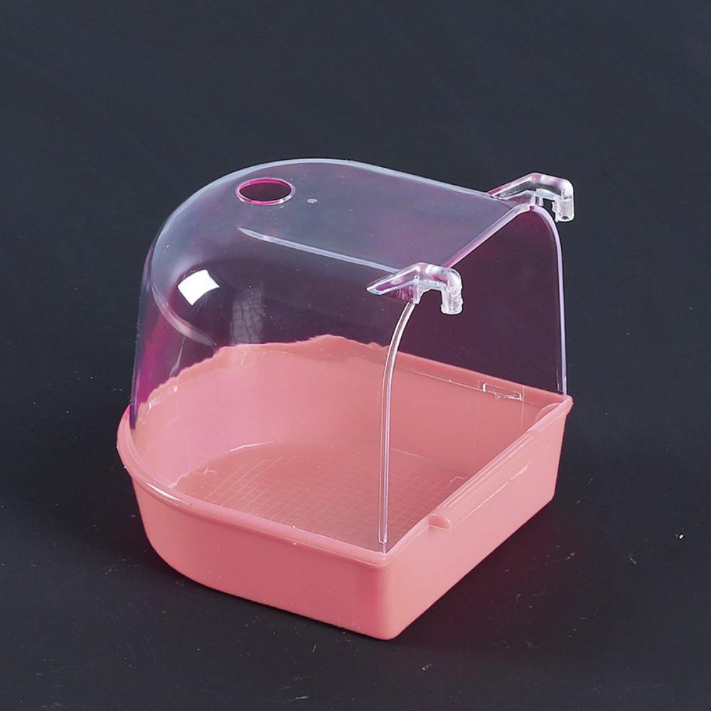 

Cage Accessories Bird Supplies Pet Cleaning Parrot Bathing For Pet Shower Bird Bathtub Birdbath красный