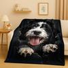 2026 New Breaking Wall 3D Illusion Dog Puppy Flannel Blanket,Ultra Soft Warm Plush Throw for Home Bedroom Bed Sofa Cover Gift