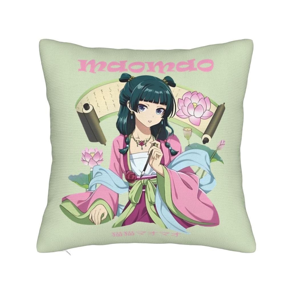 Maomao Anime Square Pillow Cases The Apothecary Diaries Cushion Cover Creative Polyester Decorative Pillowcase for Sofa 4040cm