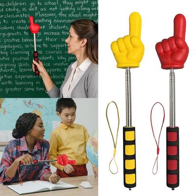 Finger Design Teaching Stick Stainless Steel Whiteboard Hand Pointer  School Office Supplies
