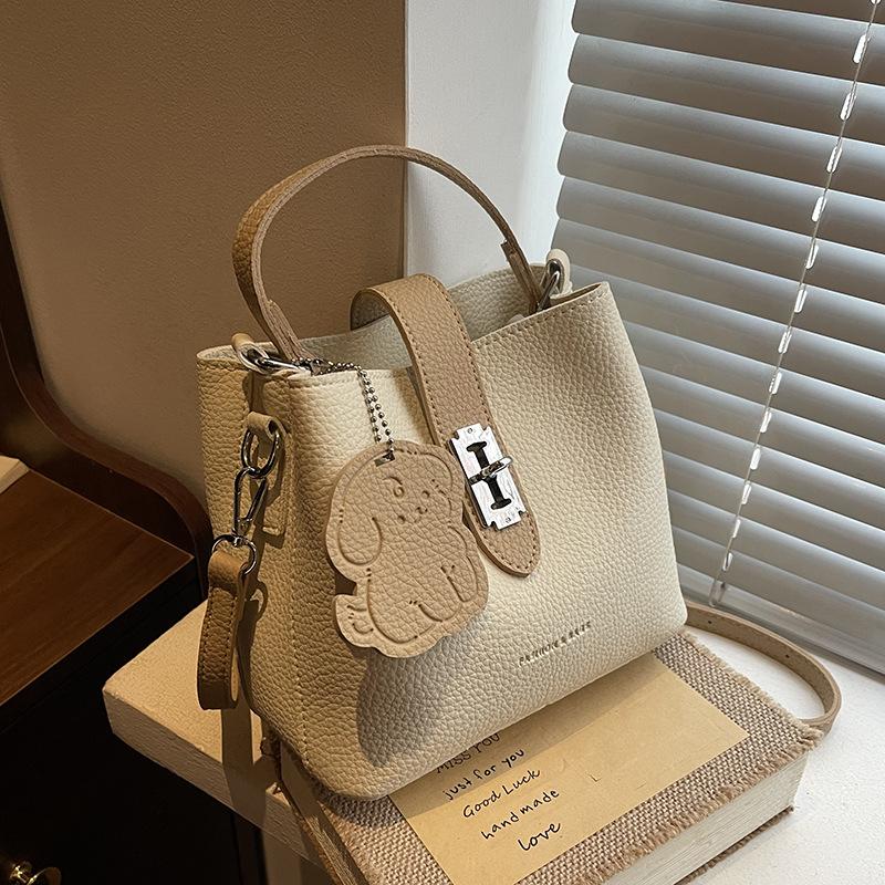 Urban Simple and Fashionable Single-shoulder Crossbody Hand-held Bucket Bag