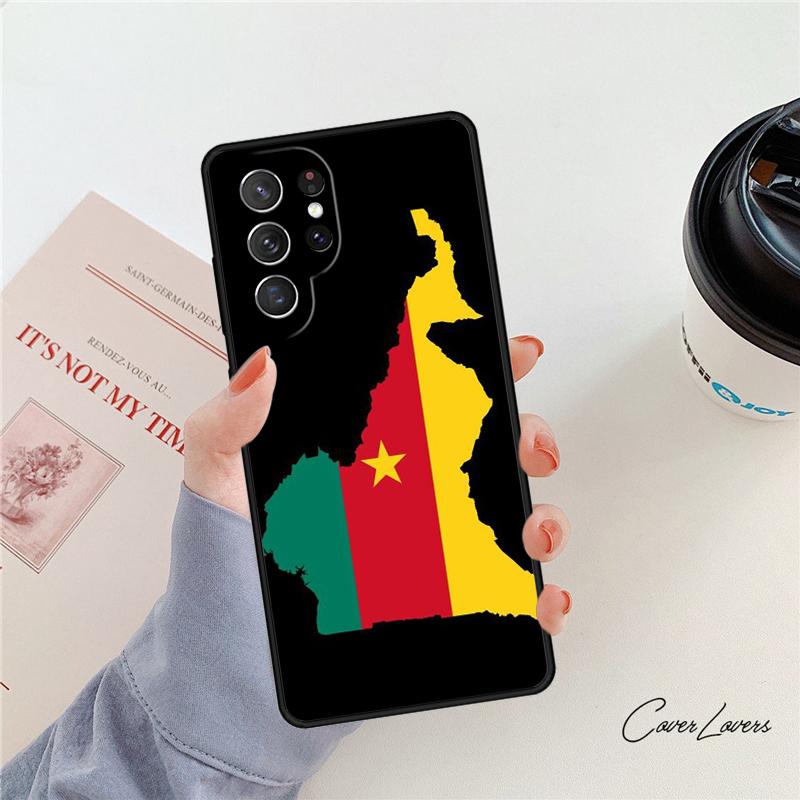 Cameroon National Flag Phone Case For Samsung Galaxy S24 S25 S23 S22 Ultra Note 10 20 Plus S20 S21 FE Cover
