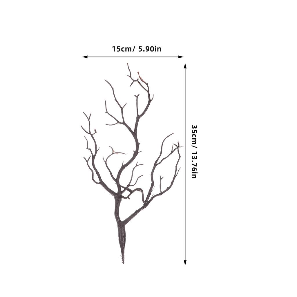 4pcs Fake Antler Tree Branches Artificial Dried Plastic Stems Decorative Plant Twigs Simulation Layout Props for Home Christmas
