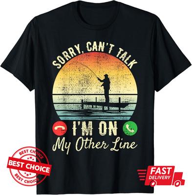 Ich bin an meiner anderen Leine Reel Cool Angel-Papa Geschenk Unisex T-Shirt S-3XL Q84959