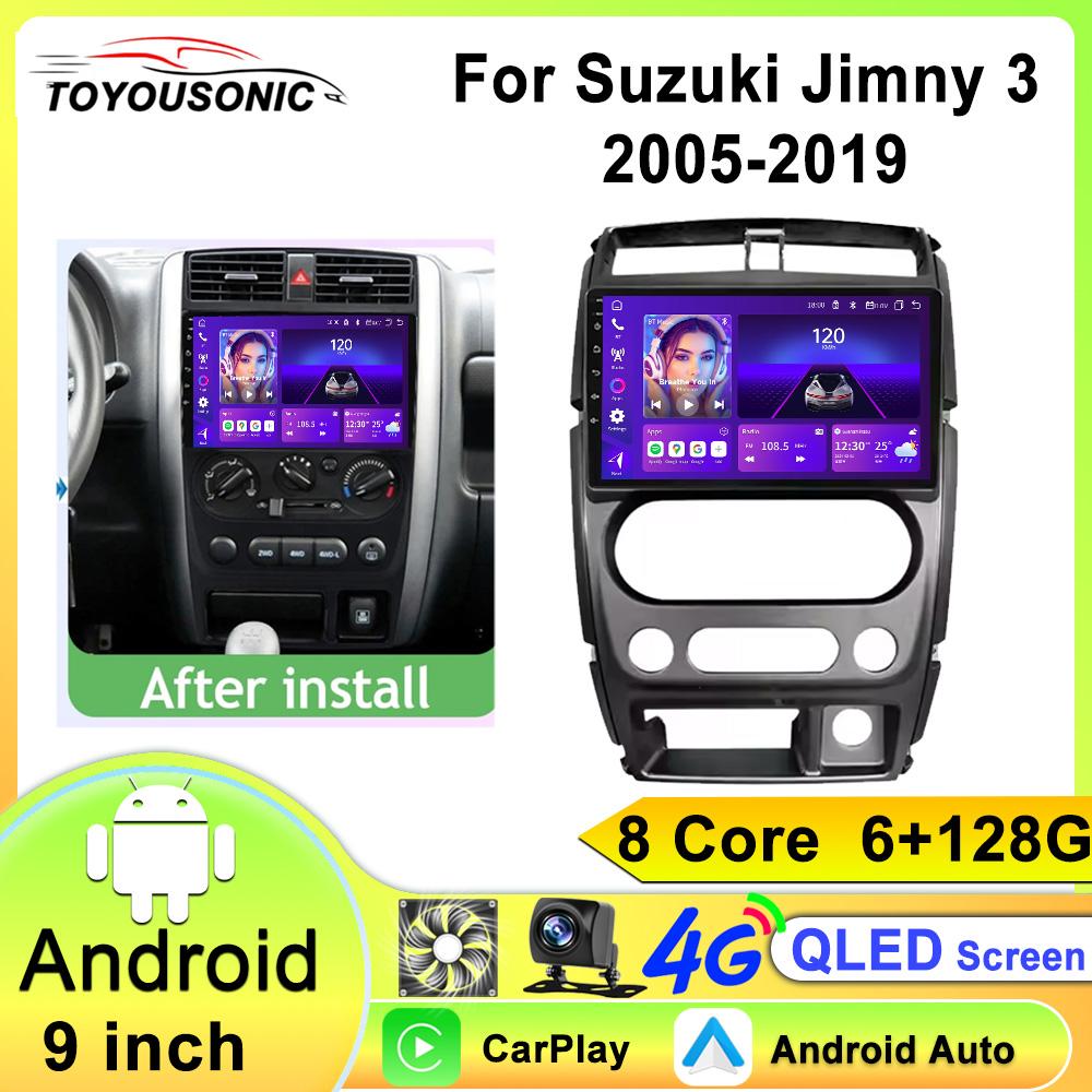 Autoradio Carplay Für Suzuki Jimny 3 2005 - 2019 GPS Navigation Android Auto Stereo Wifi Video Bluetooth Kein 2din DVD