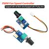 Contrôleur de vitesse de ventilateur 2-3 fils DC5-12V Carte contrôleur de vitesse de ventilateur PWM 4 fils avec bouton interrupteur Régulation de la vitesse du ventilateur