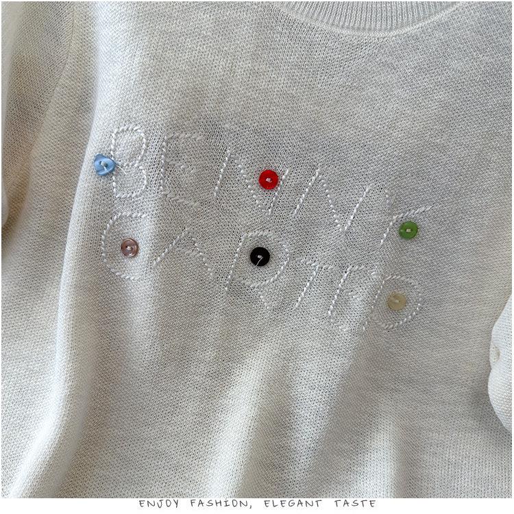 2026 Summer Versatile Embroidered Ice Silk Tencel Knit Women's T-Shirt