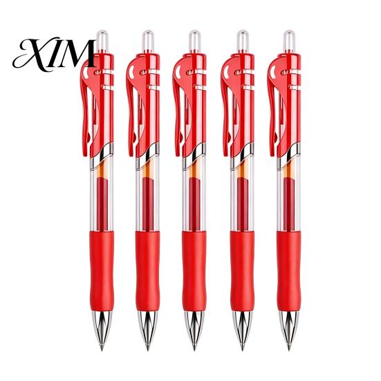 Quick Dry Ink Pens 5PCS 0.5mm Fine Point Gel Pens, Retractable Smooth Writing Drying for Office School Supplies Press Action
