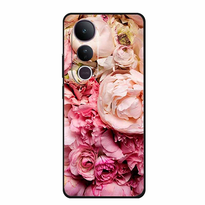 For Vivo V50 Lite 4G 5G Case V 50 lite Coque Popular Black Silicone Soft Back Cover For Vivo Y400 4G 5G Phone Case Cover Y 400