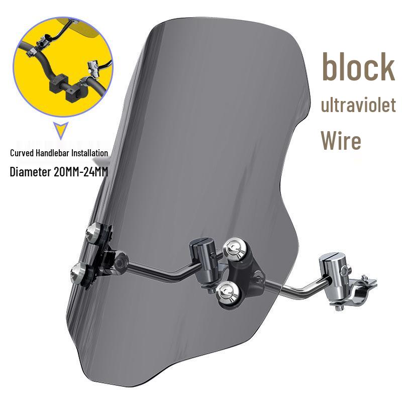 Compatible Windshield for Haojue DKS, Suzuki, Honda, CB400F, GL, and Other Motorcycles.