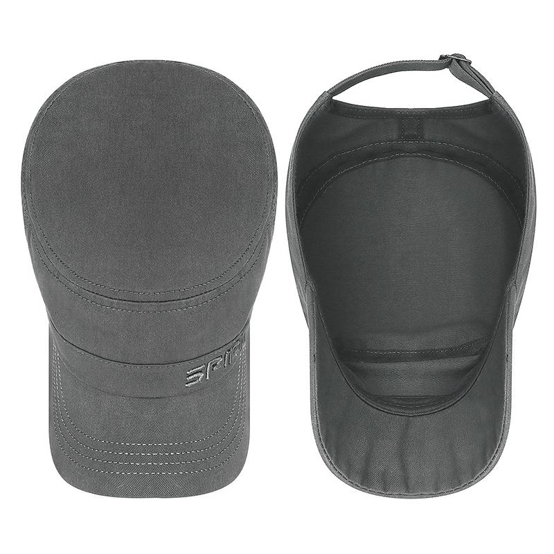 Men's Sunshade Sunscreen Outdoor Flat Top Hat Embroidered Letter Cap Military Caps Army Visors Hat Training Cadet Caps