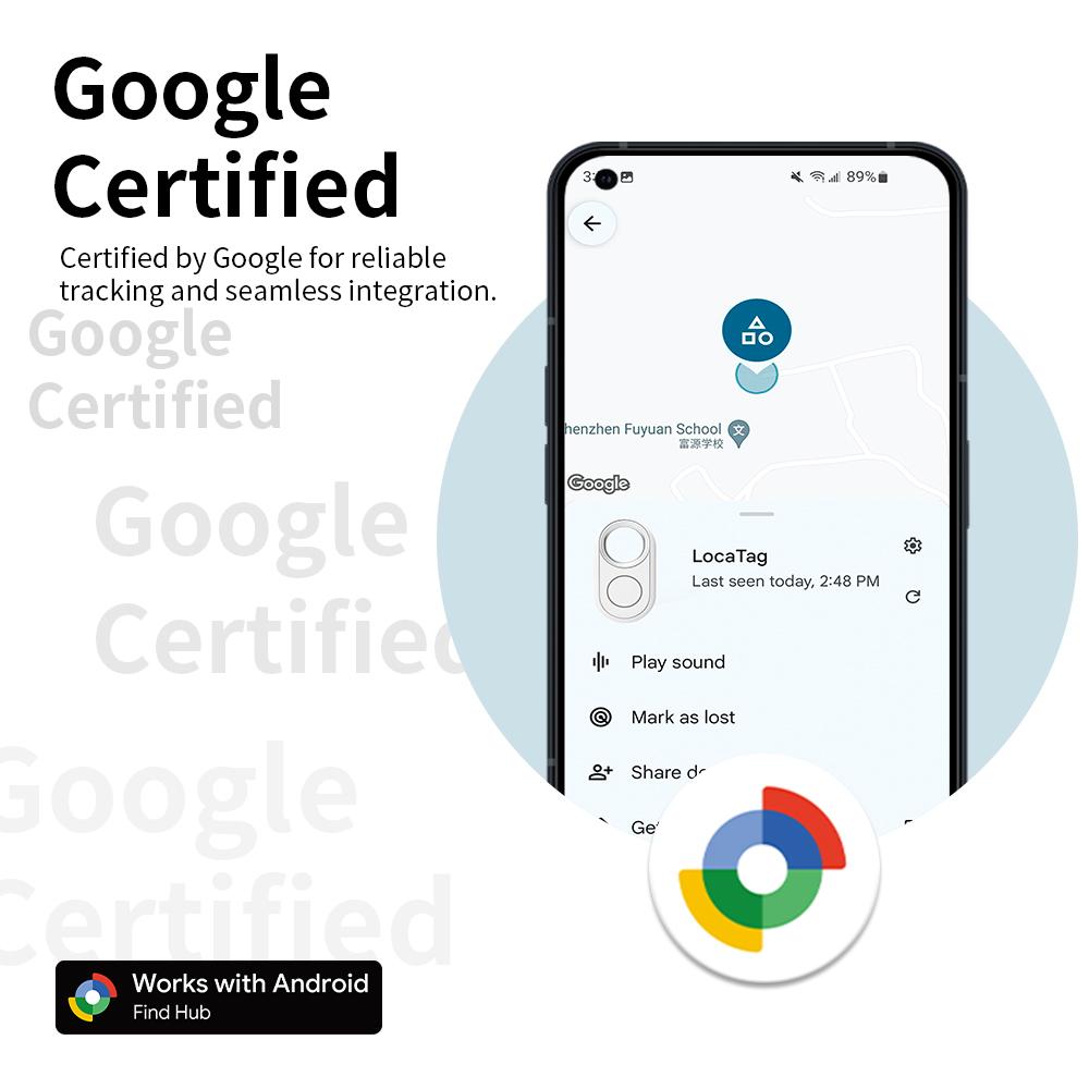 RSH 4PCS Security Trackers for Samsung Finder Work with Android Google's Find Hub Wallet Car Anti-loss Tag Alerts Fast Locator