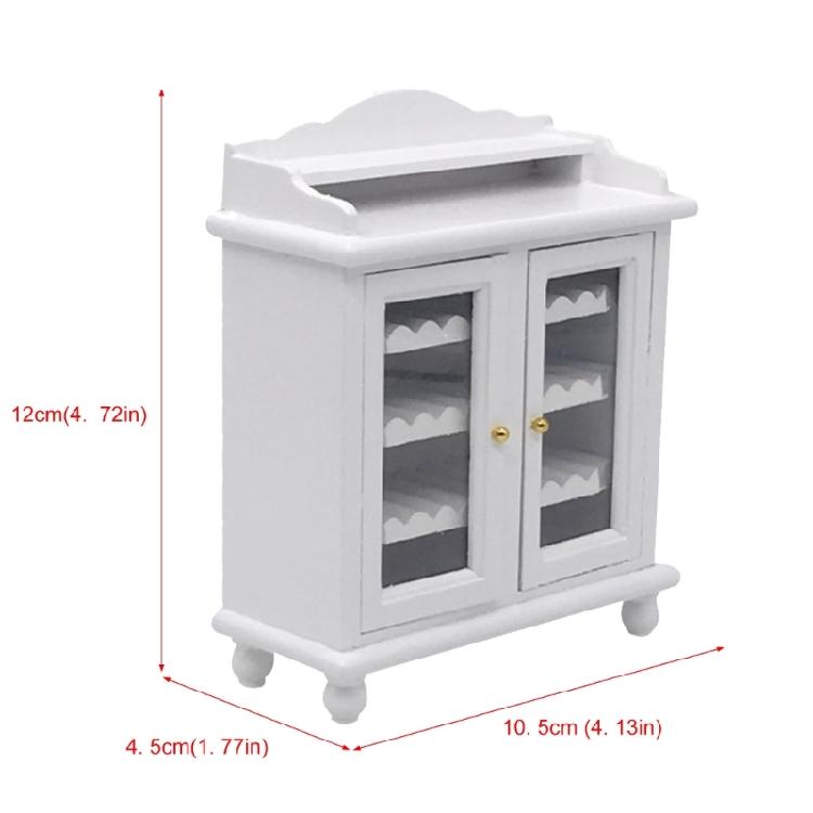 Miniature Wine Cabinet Dollhouses Kitchen Living Room Accessories for 1/12 Dollhouses Crafting and Miniature Scene Decors