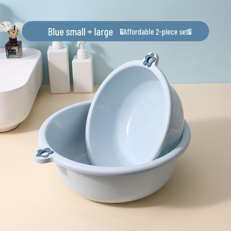 Durable Large Plastic Basin for Laundry, Washing Feet, Face, Vegetables - Ideal for Dorms & Homes