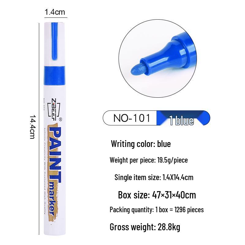 Guangna 101 12-Color Oil-Based Waterproof Marker for Metal and Industrial Use