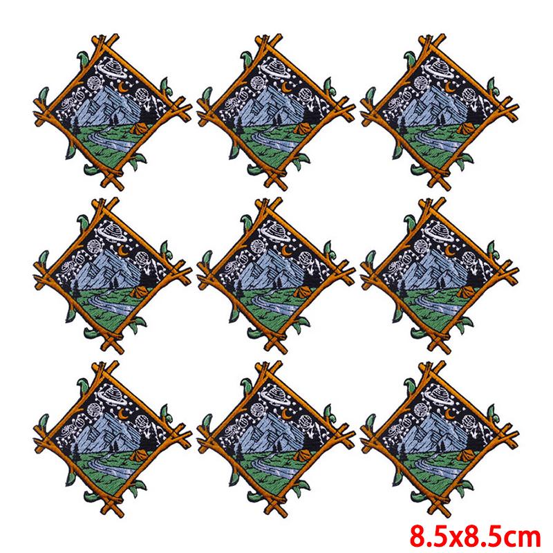 10 Pcs/lot Wholesale Embroidery Patch Iron On Patches For Clothing Patches On Clothes Jackets Decor Applique Sew Supplies