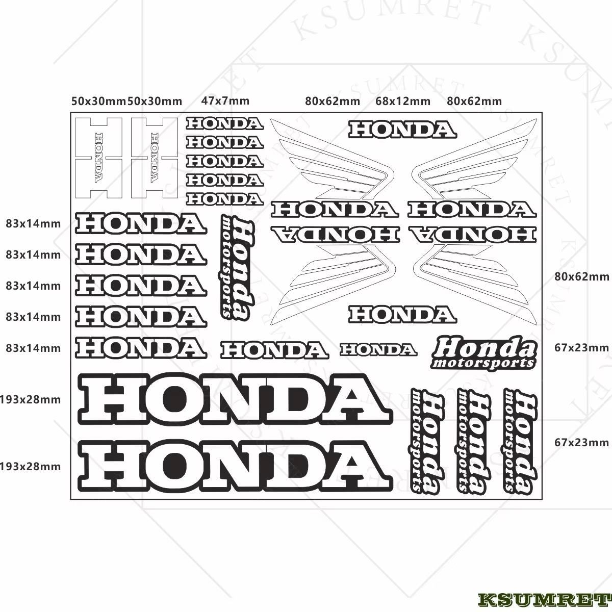 AAADL1 Honda Sticker Logo Motorcycle Hemet Vinyl Decal Waterproof Reflective