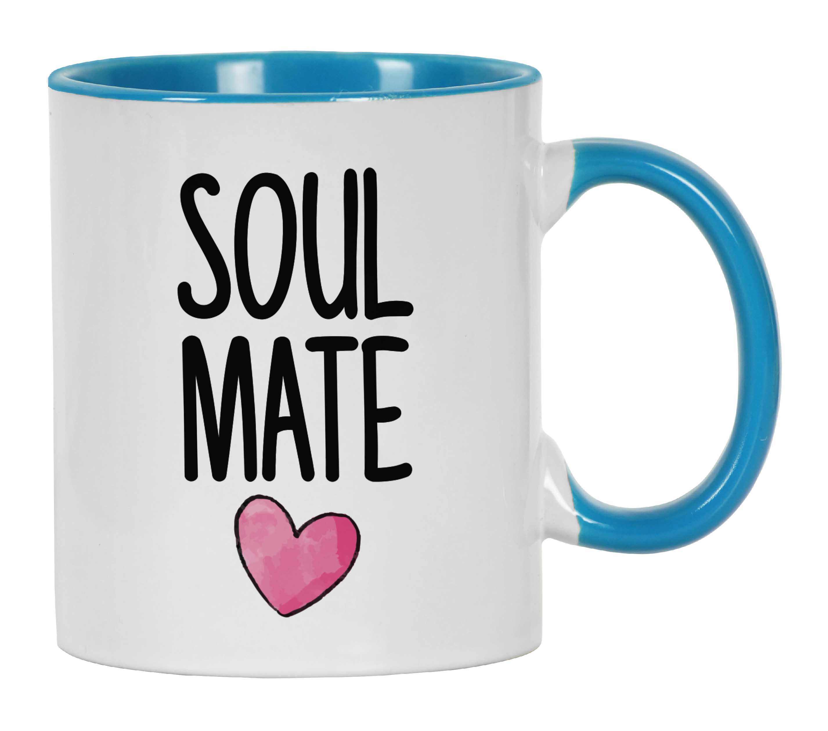 

Inkdotpot Soulmate 11 Oz Ceramic Coffee Mugs Coffee Mugs Great for Bride Groom Engagement Gift Bachelor and Bachelorette 11oz небо синє кольору