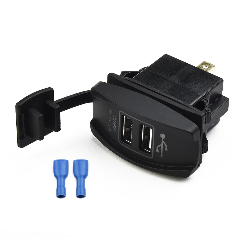 Dual USB 3.1 Power Charger Carling ARB Rocker Fireproof Plastic Switch Blue LED Light Car Boat 12V Car Accessories