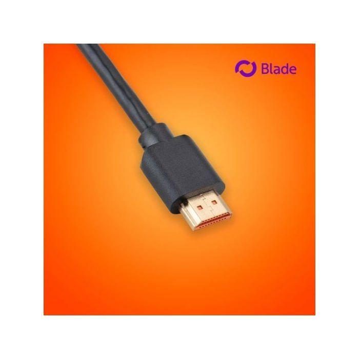 Cable HDMI Blade Gaming Bulk 8K 2.1 2 M Conectores Oro Negro Alta Velocidad