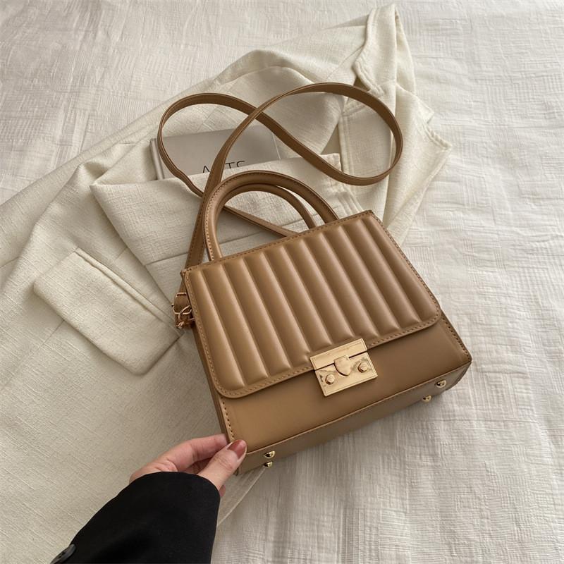 2024 Trendige Vintage Umhängetasche für Damen Lässiger Koreanischer Stil Kleine Quadratische PU Tasche