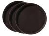 Waiter Trays, Serving Trays, Set of 3, Available Sizes, Non-Slip, Dark Brown, Round, for Restaurants, Hotels, and Cafes, Highly Durable, Stylish, Easy