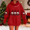 Women's Fashionable Casual Long-Sleeved Christmas Holiday Party Printed Hooded Sweatshirt
