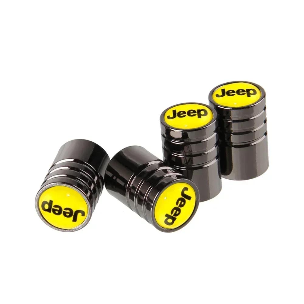 Tappi valvola pneumatici in lega per auto Jeep Antipolvere per Jeep Wrangler Cherokee Renegade Compass TJ JK JL Grand Commander Liberty Acc
