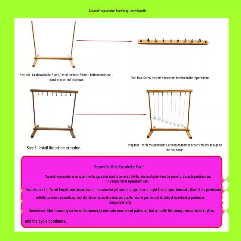 Öğrenciler için Kendin Yap STEAM Enerji Tasarruflu Serpantin Sarkaç Kiti
