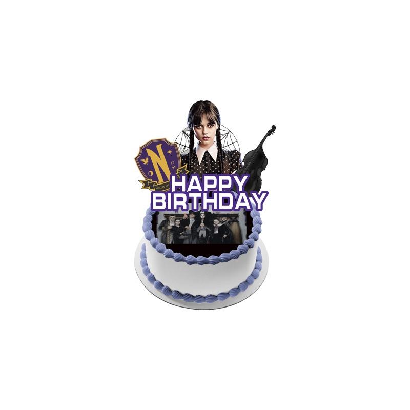 

Тема Семейки Аддамс Баннер на день рождения Воздушные шары Принадлежности для вечеринки Cake Topper