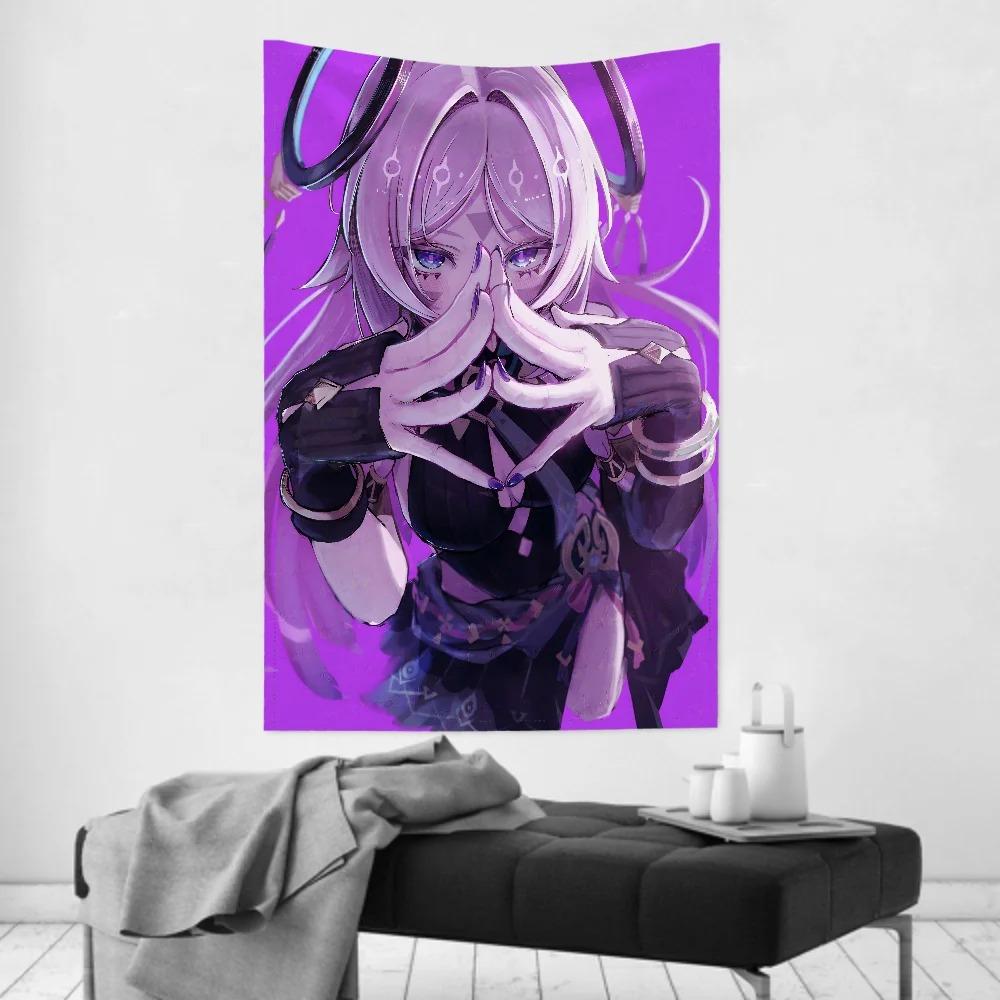 Game Citlali Genshin Impact Tapestry Wall Hanging Anime Room Decoration Cute Cartoon Fantasy Background Home Decoration