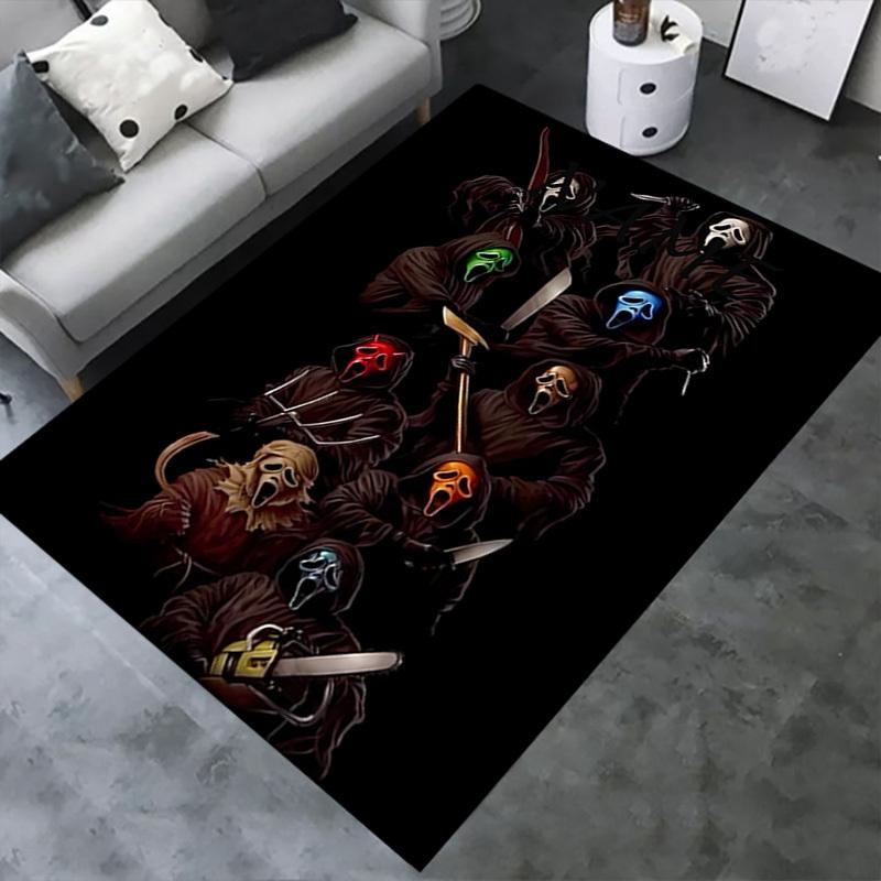 Scream, Ghostface, Horror Office Carpet Soft Polyester Entrance Carpet Washable Non Slip Machine Was