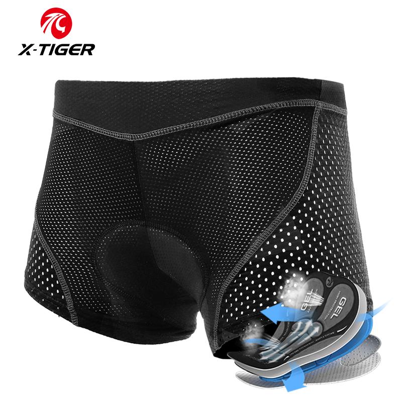 X-TIGER Herren Radunterwäsche mit 5D Gel-Polsterung MTB Boxer Radhose Rennradunterwäsche Radsportausrüstung