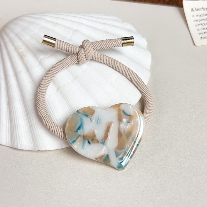 Soft High Elastic Hair Ropes Cute Solid Color Rubber Bands No Slip Ponytail Holders for Women Girls Thick Hair