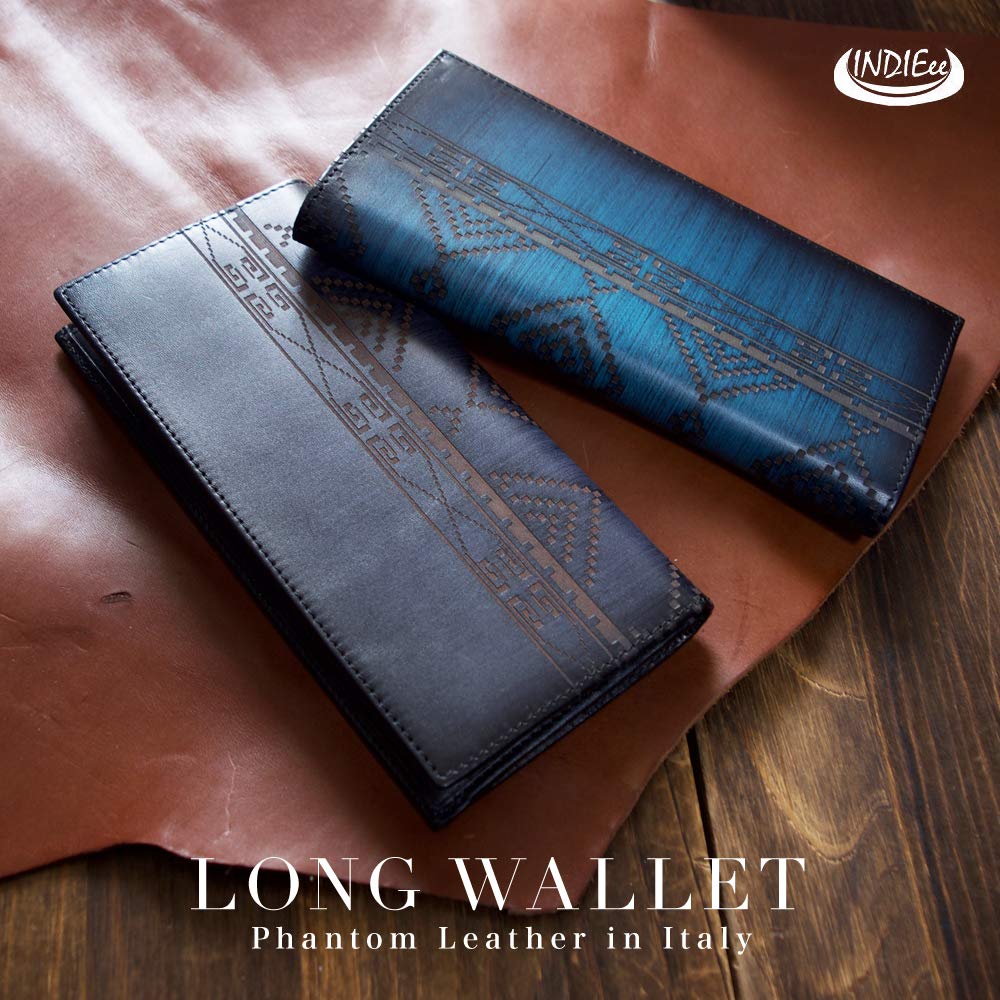 Indy Ortega Phantom Leather Bifold Wallet, Made in Italy, Genuine Leather with Thin Gusset, Men's, Wedding, Formal, Birthday Gift, Eye-catching