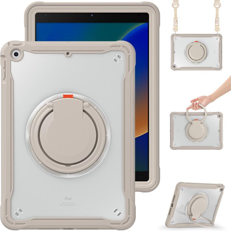 Rotating Stand Case IPad 10.2 12.9 Inch With Wrist Strap Full Coverage Shockproof TPUPC Cover In Multiple Colors