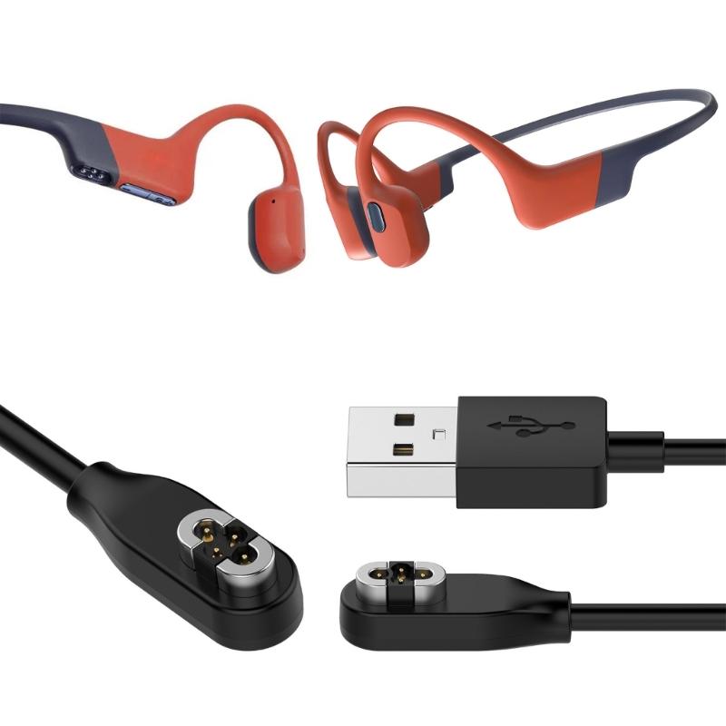 USB Quick Charging Cable Cord with Magnetic Attachment Secure Connection, Portable Suitable for Open Swim S710 Headphone