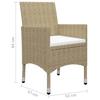 VidaXL 3-Piece Garden Dining Set Outdoor Dining Furniture Patio Dining Table and Chairs Furniture 3067669