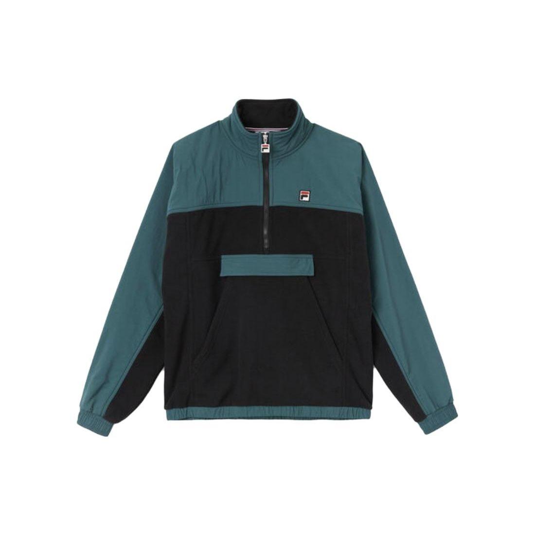 

Fila Erick Half-Zip Color Block ребристый свитер с длинным рукавом мужские рубашки синий черный F21MH041 M