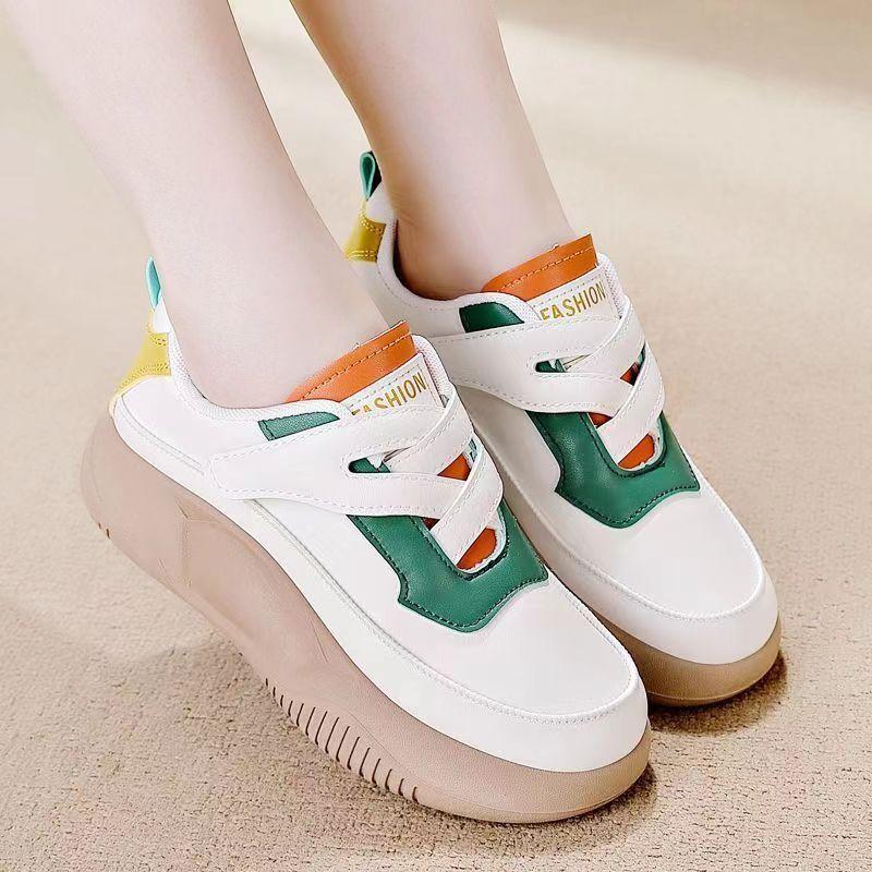 

Кроссовки женские летние новые дышащие толстые туфли на липучке женские туфли на платформе белые туфли-лодочки 40