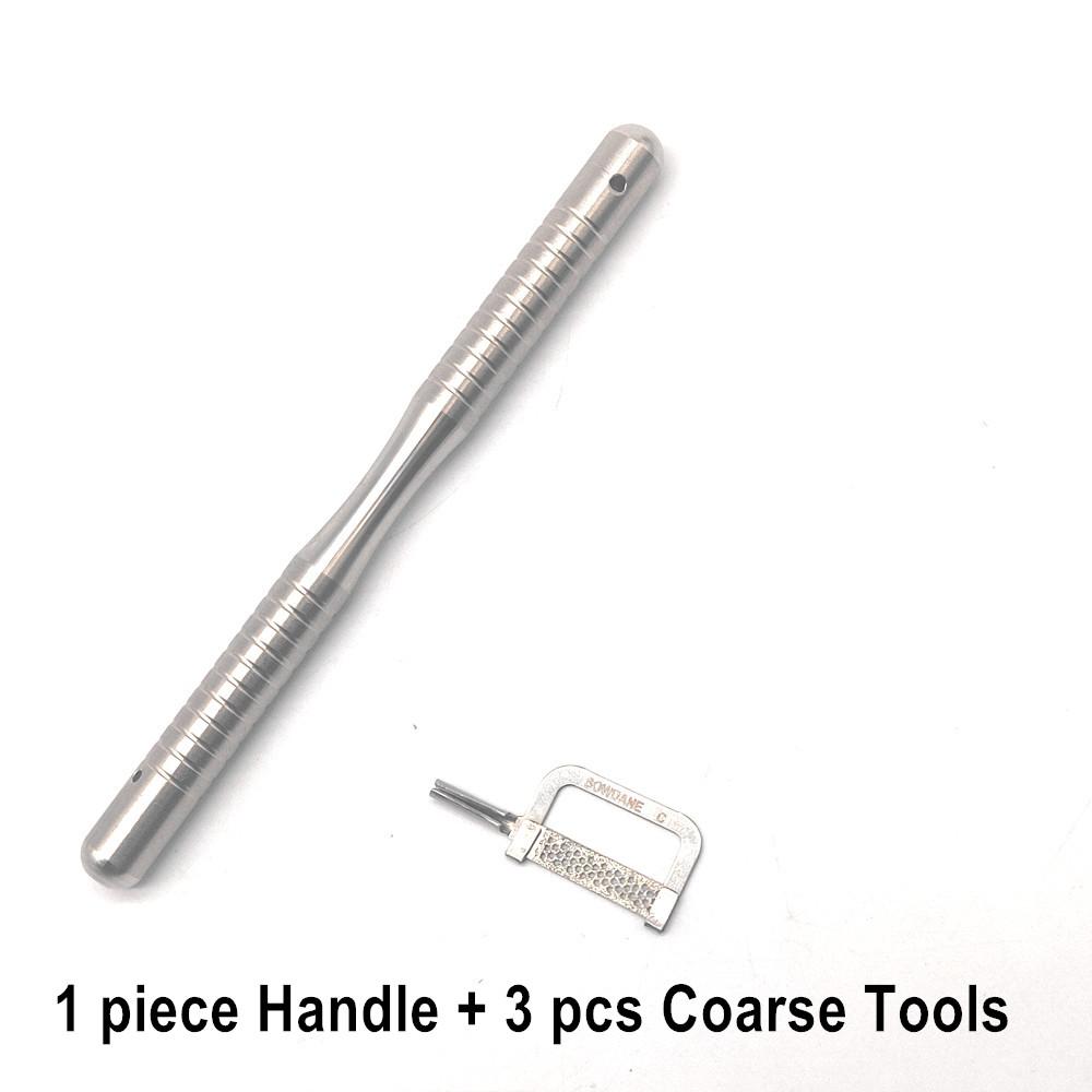 Bandes automatiques de réduction d'émail interproximale dentaire, poignée à Double face, Surface de ponçage en diamant avec trou