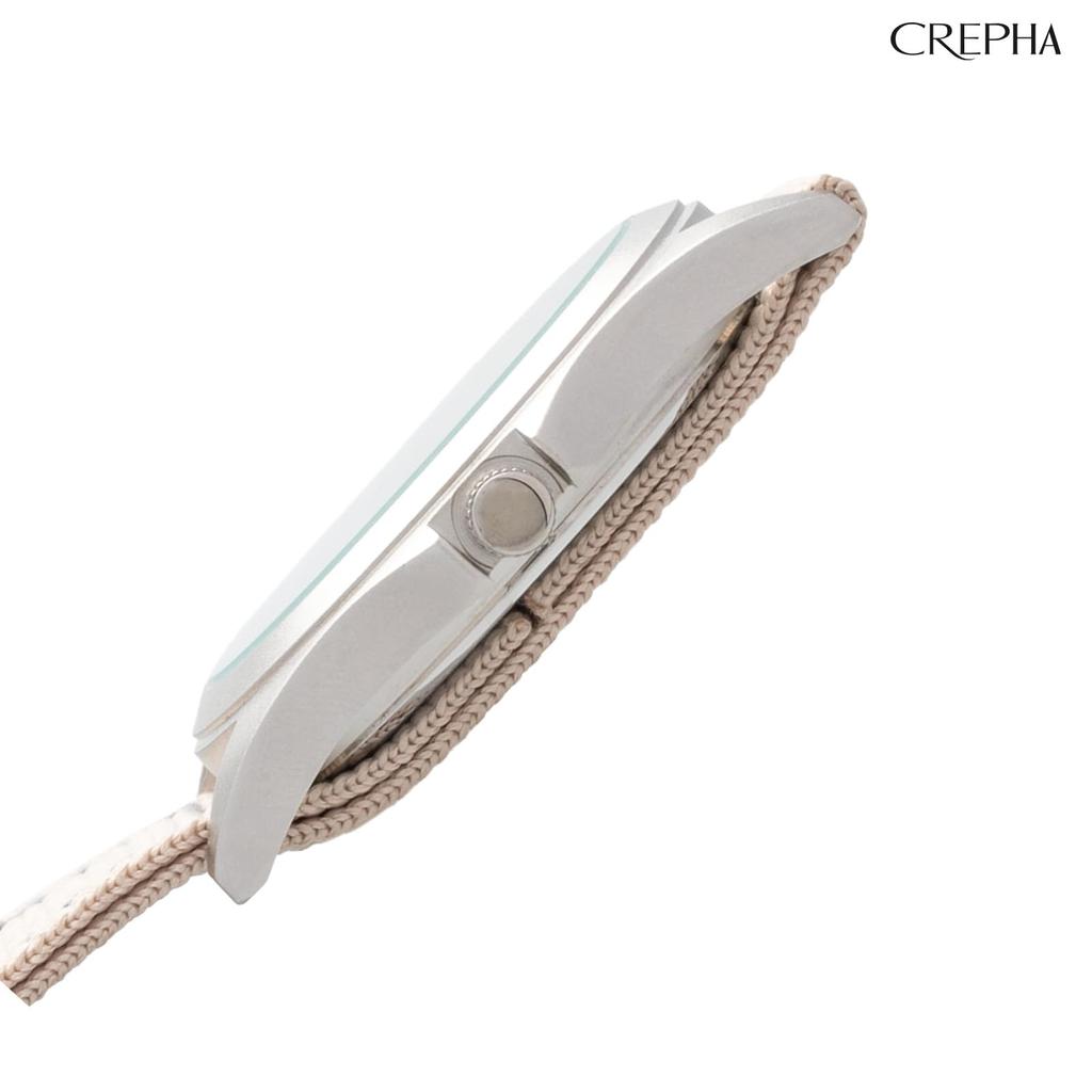 CREPHA Schlüsselanhänger Uhr, Karabineruhr, Analog, Wasserdicht, Leicht ablesbar, für Taschen, Rucksäcke, Beige, AZ-CB-A4153-WTBE