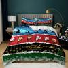 Christmas Series Quilt Cover Pillowcase Digital Printing Three-Piece Set, Bedding