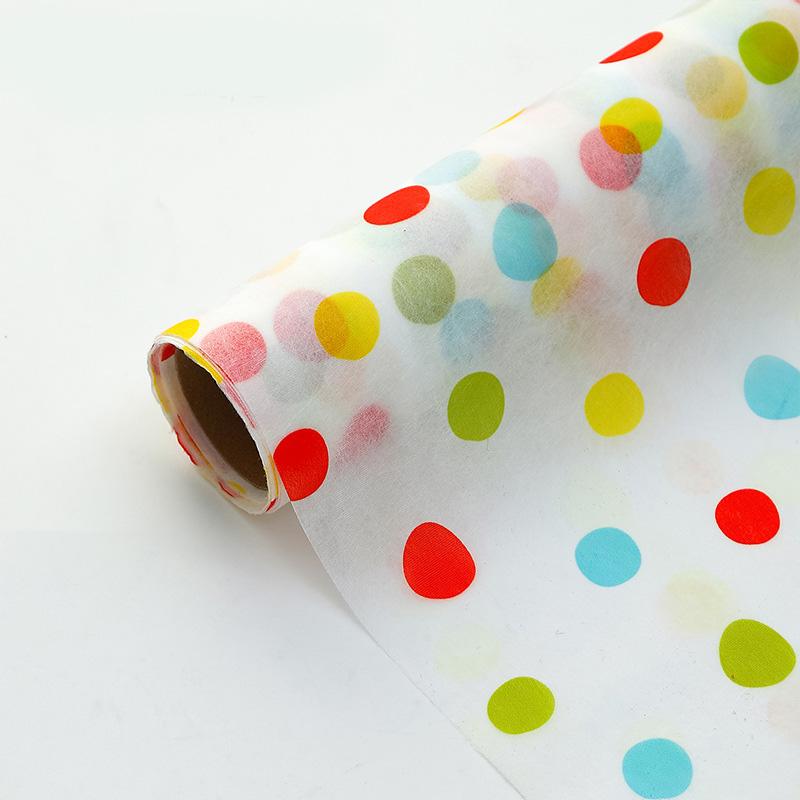 5Yards/rotolo Carta Artistica per Confezionamento Bouquet Floreale Carta per Confezionamento Carta Interna in Cotone Latte Carta Non Tessuta Stampata Carta di Cotone