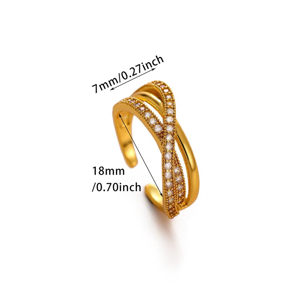 Geometric Knot Gold Color Rings For Women Wedding CZ Leaf Ring Punk Star Personalization Open Anillos Birthday Jewelry Her Gift
